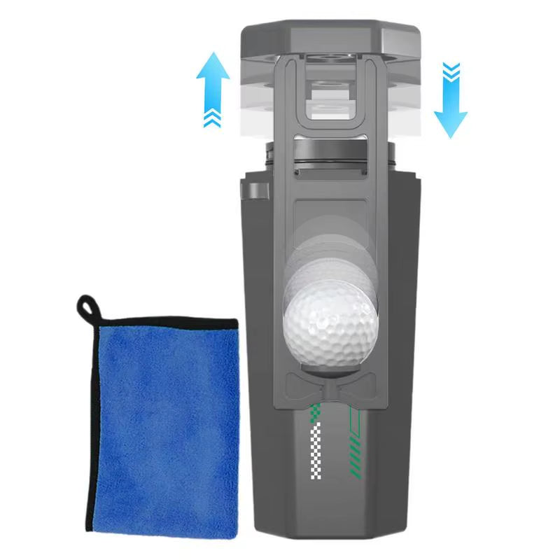 Portable Golf Ball Washer – 2-in-1 Cleaner with Golf Towel for Club & Ball