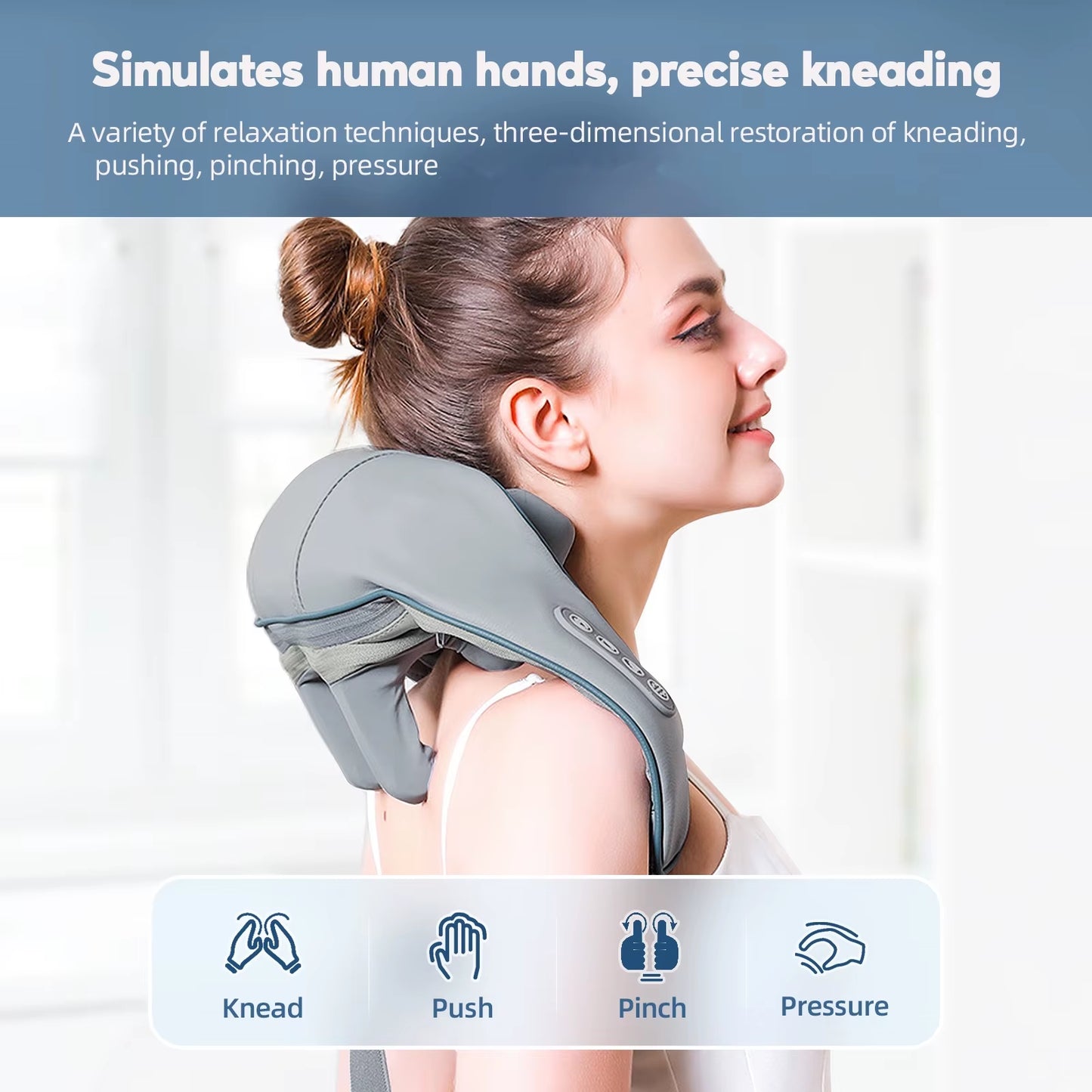 Portable Neck Massager – Cordless Massage Shawl for Back & Trapezius Relaxation