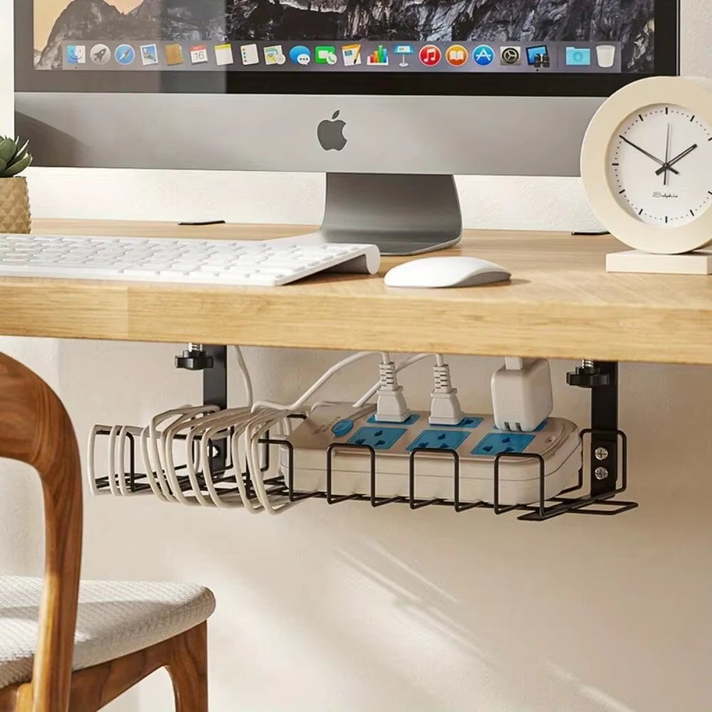 Metal Under Desk Organizer – Cable Tray for Office Desk & Kitchen Storage