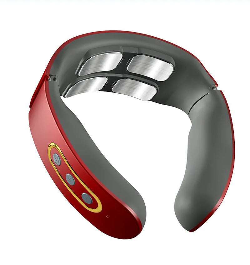 6-Mode Electric Neck Massager – EMS Pulse & Infrared Heat for Cervical Pain Relief