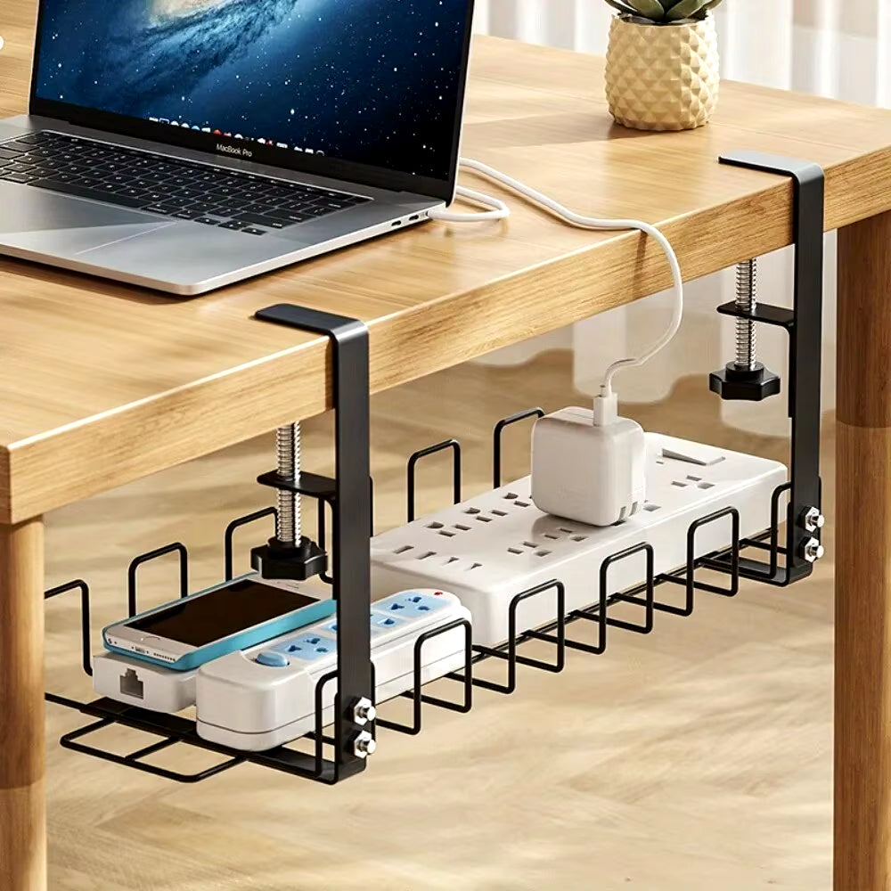 Metal Under Desk Organizer – Cable Tray for Office Desk & Kitchen Storage