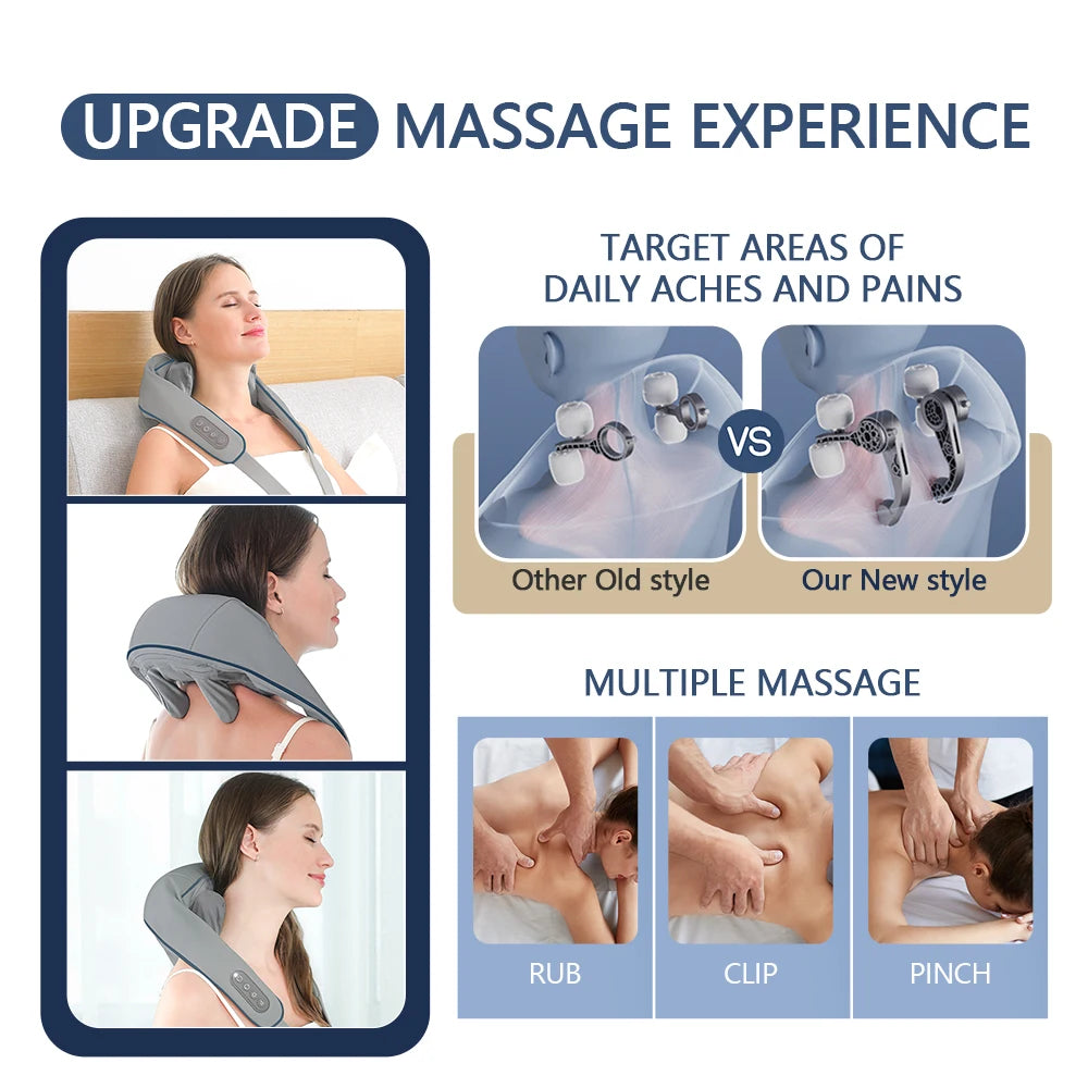 Portable Neck Massager – Cordless Massage Shawl for Back & Trapezius Relaxation