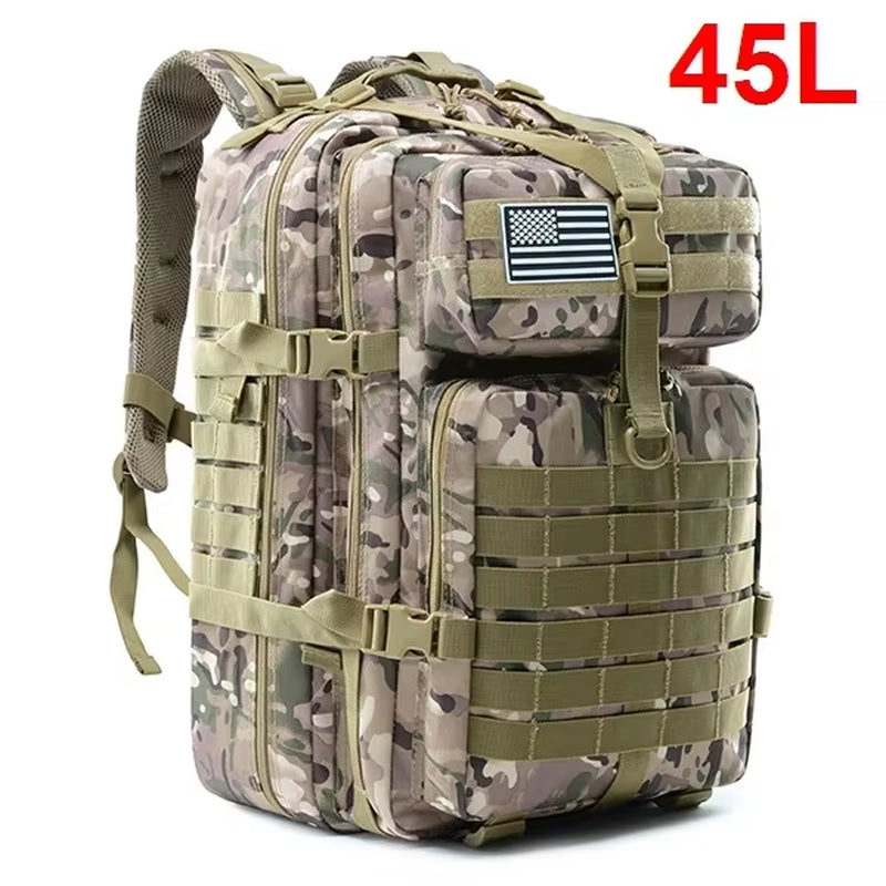 Military Tactical Backpack – 3P MOLLE EDC Pack for Outdoor Travel & Survival