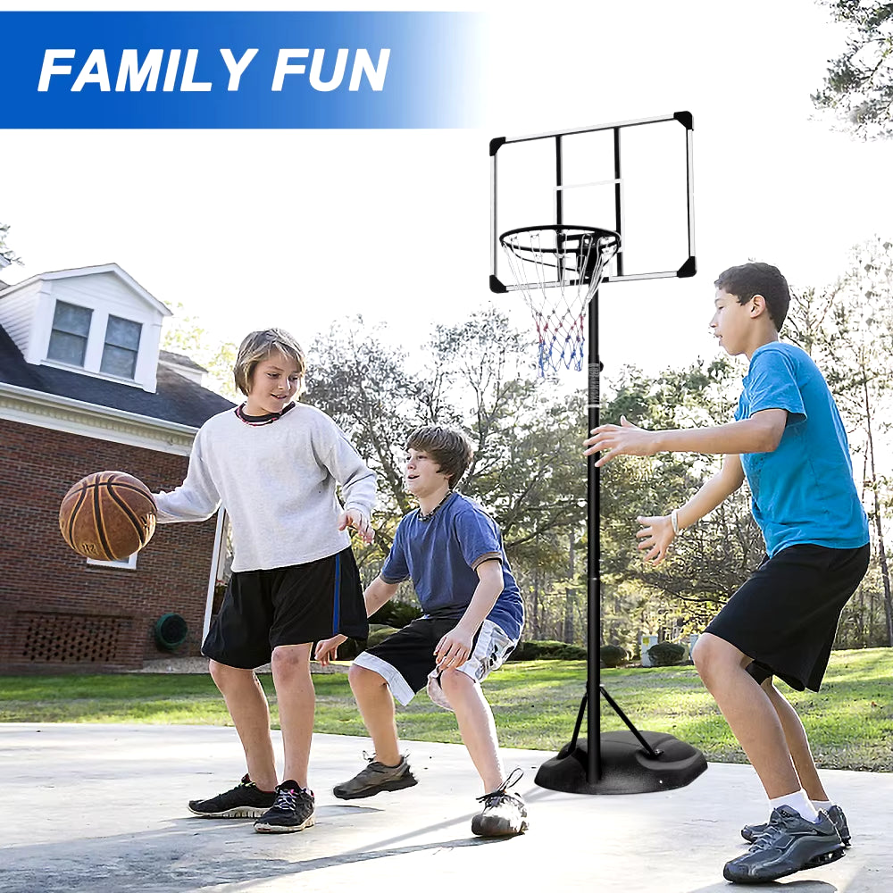 Adjustable Basketball Stand – Portable Hoop System with 32-Inch Backboard for Indoor & Outdoor Use