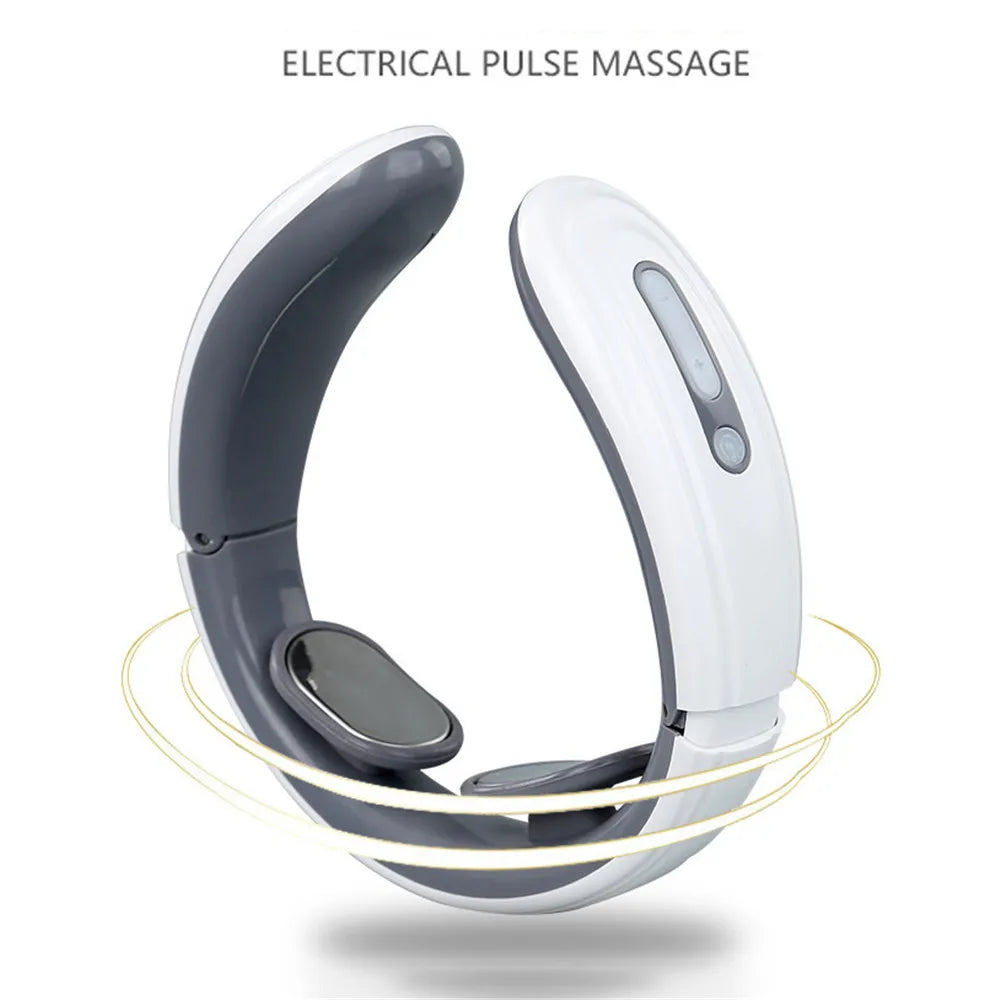 6-Mode Electric Neck Massager – EMS Pulse & Infrared Heat for Cervical Pain Relief