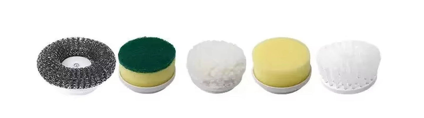 Electric Spin Scrubber – Power Cleaning Brush with 5 Replaceable Heads for Bathroom & Floor