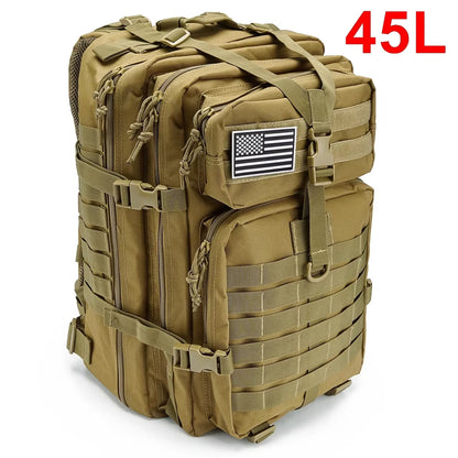 Military Tactical Backpack – 3P MOLLE EDC Pack for Outdoor Travel & Survival