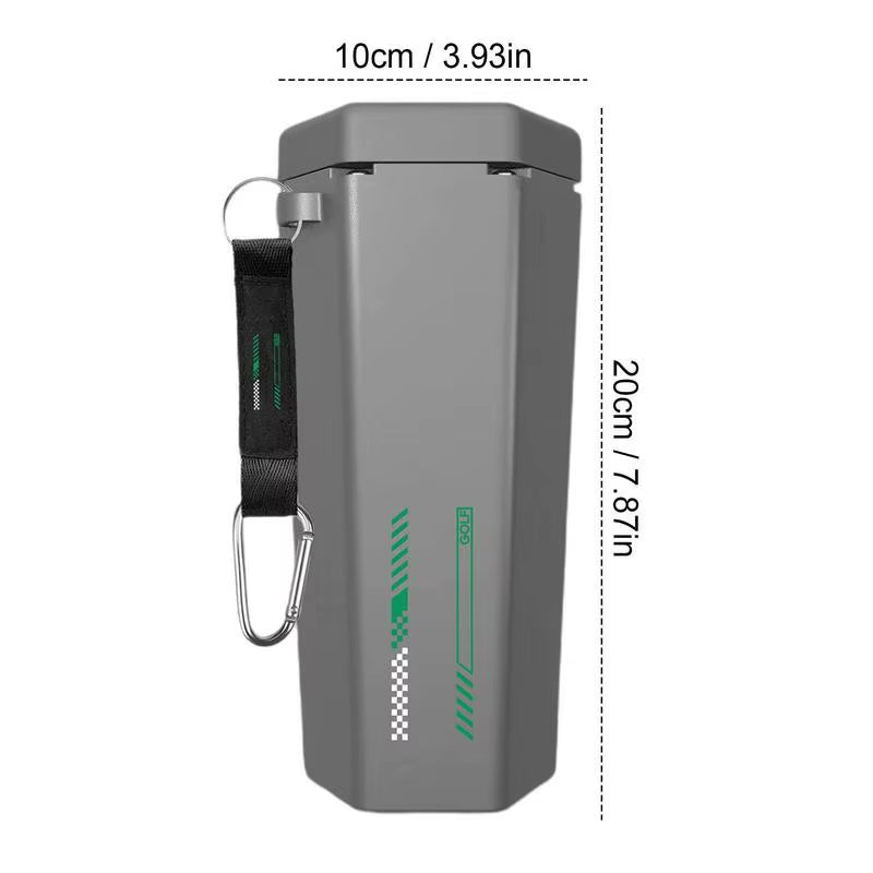 Portable Golf Ball Washer – 2-in-1 Cleaner with Golf Towel for Club & Ball