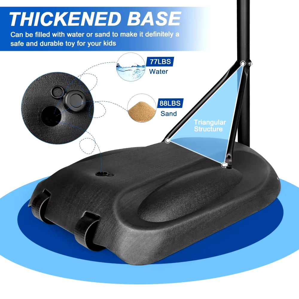 Adjustable Basketball Stand – Portable Hoop System with 32-Inch Backboard for Indoor & Outdoor Use