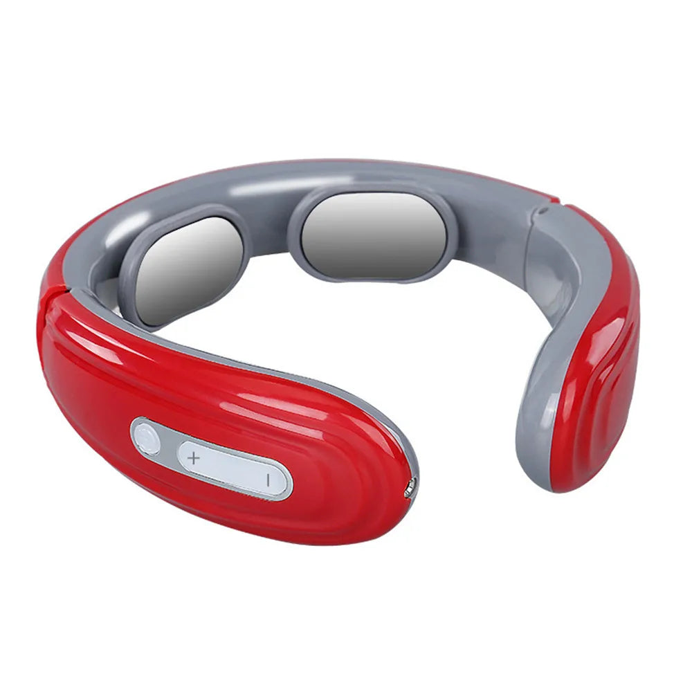 6-Mode Electric Neck Massager – EMS Pulse & Infrared Heat for Cervical Pain Relief
