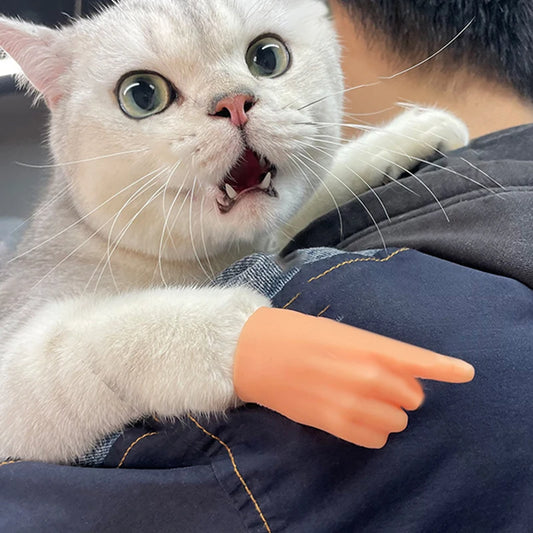 Creative Cat Interactive Toy Set – Mini Finger Fake Hand Gloves for Funny Pet Teasing & Playtime