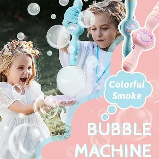 Smoke Bubble Machine – Portable Elastic Bubble Blower with Magic Fog Effect for Parties & Events