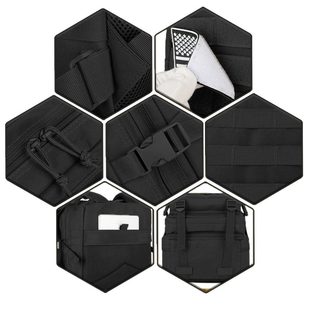 Military Tactical Backpack – 3P MOLLE EDC Pack for Outdoor Travel & Survival